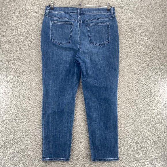 Chicos Jeans Womens 2 US 12 Blue So Slimming Girlfriend Ankle Medium Wash Denim - Picture 3 of 11